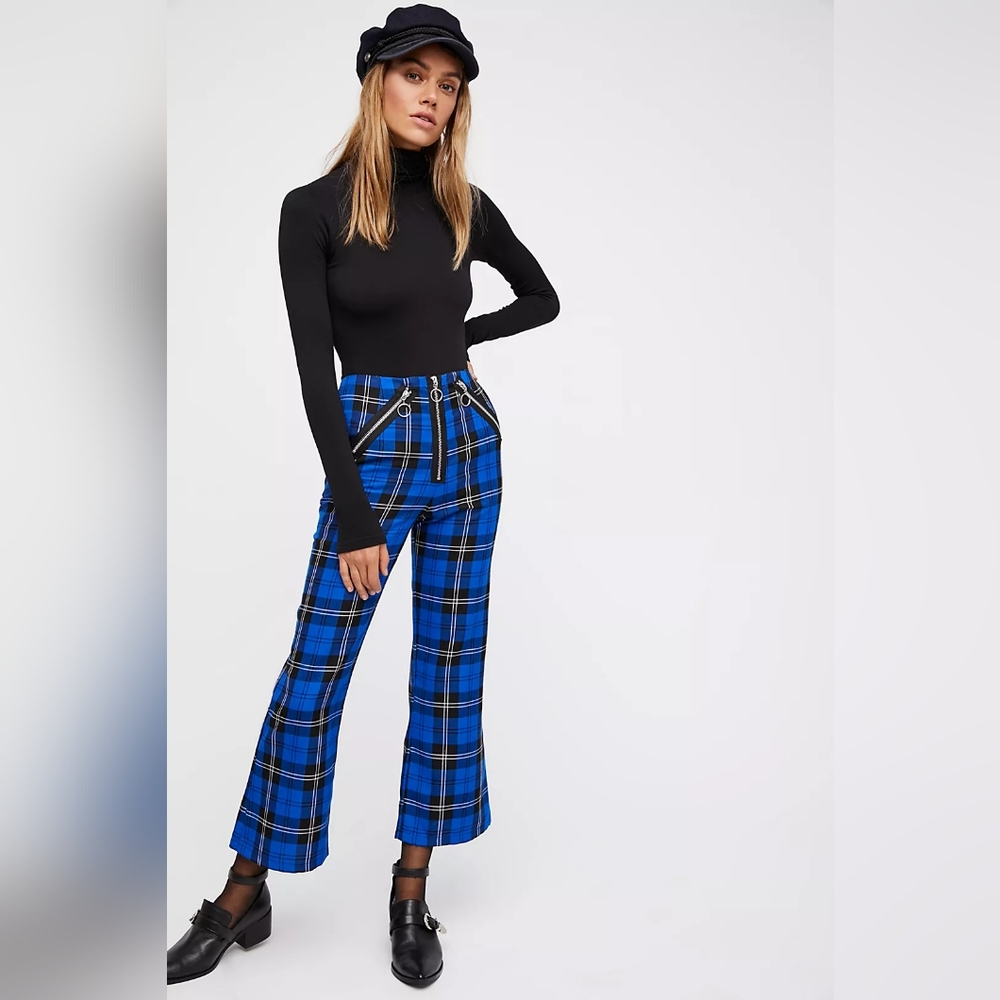 Free People The Ragged Priest Jinx Plaid Pants Size M